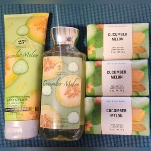 NWT B&BW Cucumber Melon 5 Piece Body Care Set